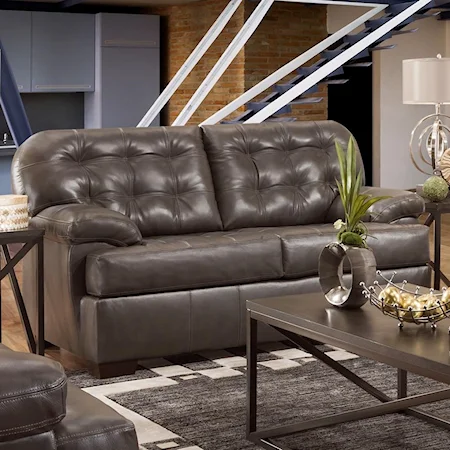 Casual Loveseat with Tufted Back